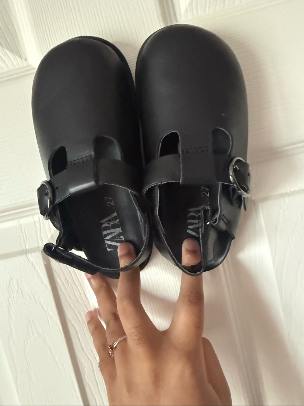 ZARA Kids Black T-Strap Mary Jane Shoes